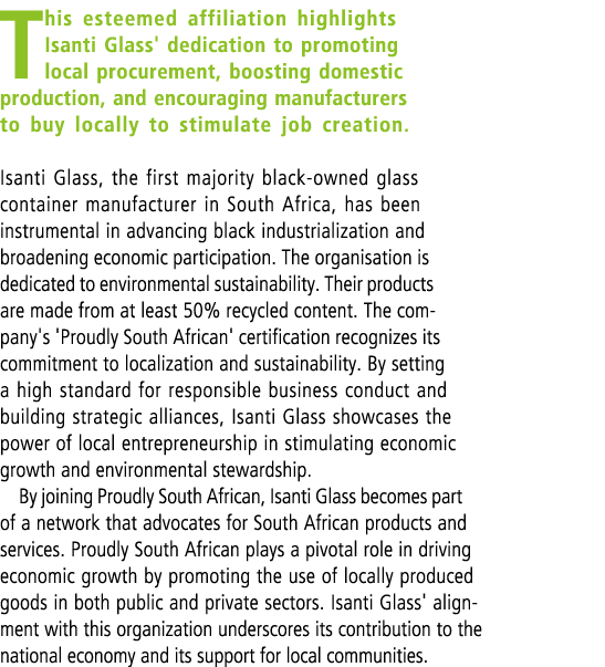 This esteemed affiliation highlights Isanti Glass' dedication to promoting local procurement, boosting domestic produ...