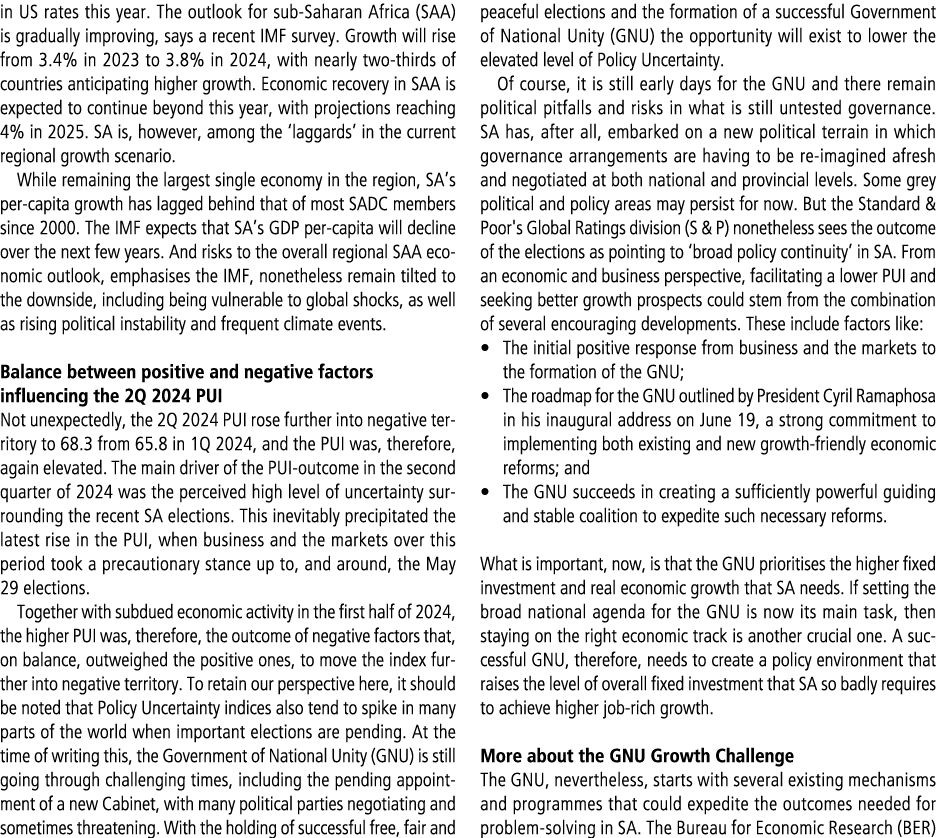 in US rates this year. The outlook for sub Saharan Africa (SAA) is gradually improving, says a recent IMF survey. Gro...