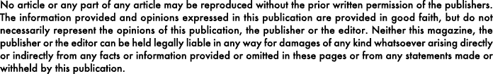 No article or any part of any article may be reproduced without the prior written permission of the publishers. The i...