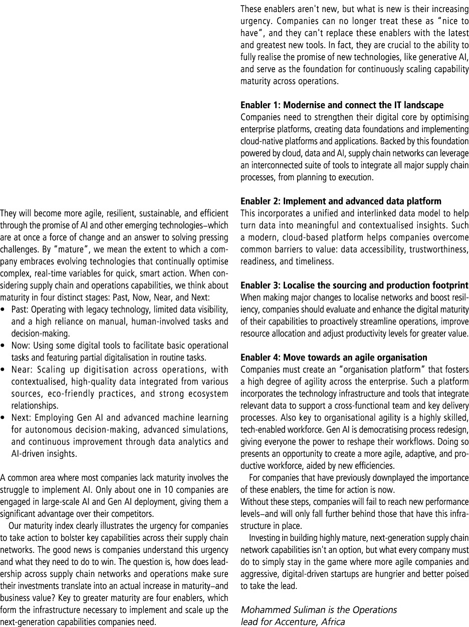 They will become more agile, resilient, sustainable, and efficient through the promise of AI and other emerging techn...