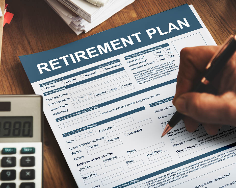Retirement Plan Form Insurance Financial Concept