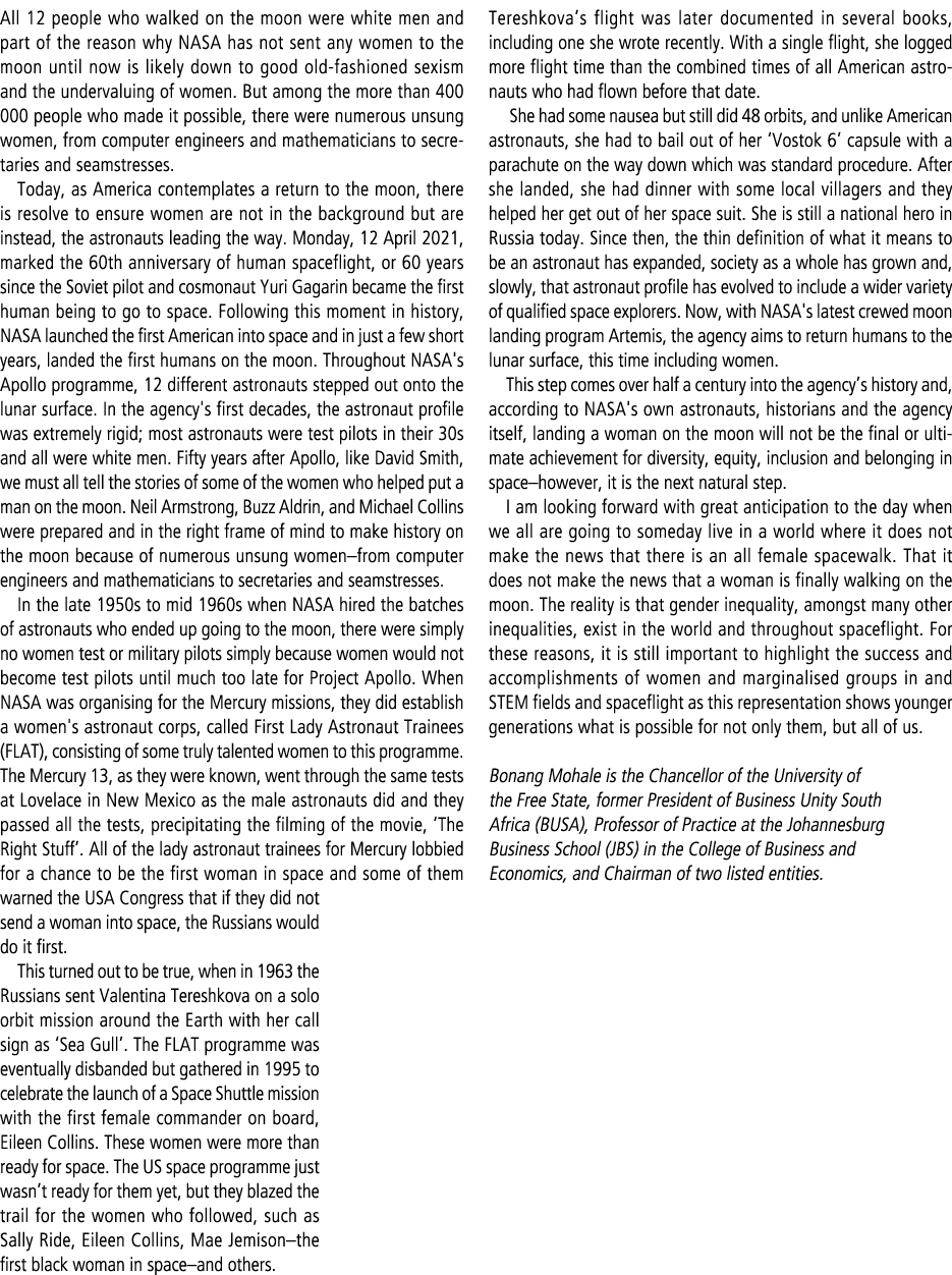 All 12 people who walked on the moon were white men and part of the reason why NASA has not sent any women to the moo...