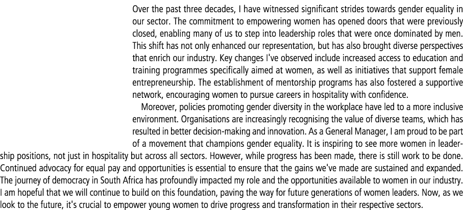 Over the past three decades, I have witnessed significant strides towards gender equality in our sector. The commitme...