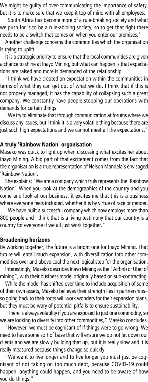 We might be guilty of over communicating the importance of safety, but it is to make sure that we keep it top of mind...