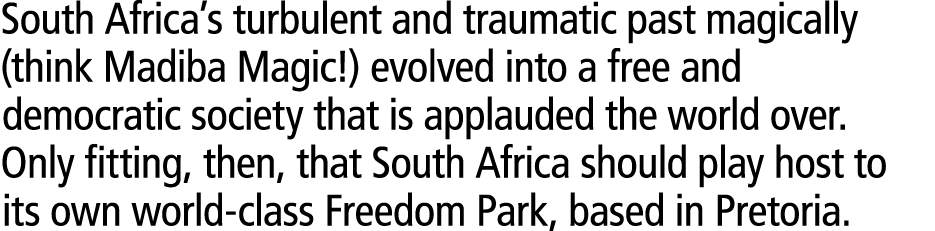 South Africa’s turbulent and traumatic past magically (think Madiba Magic!) evolved into a free and democratic societ...