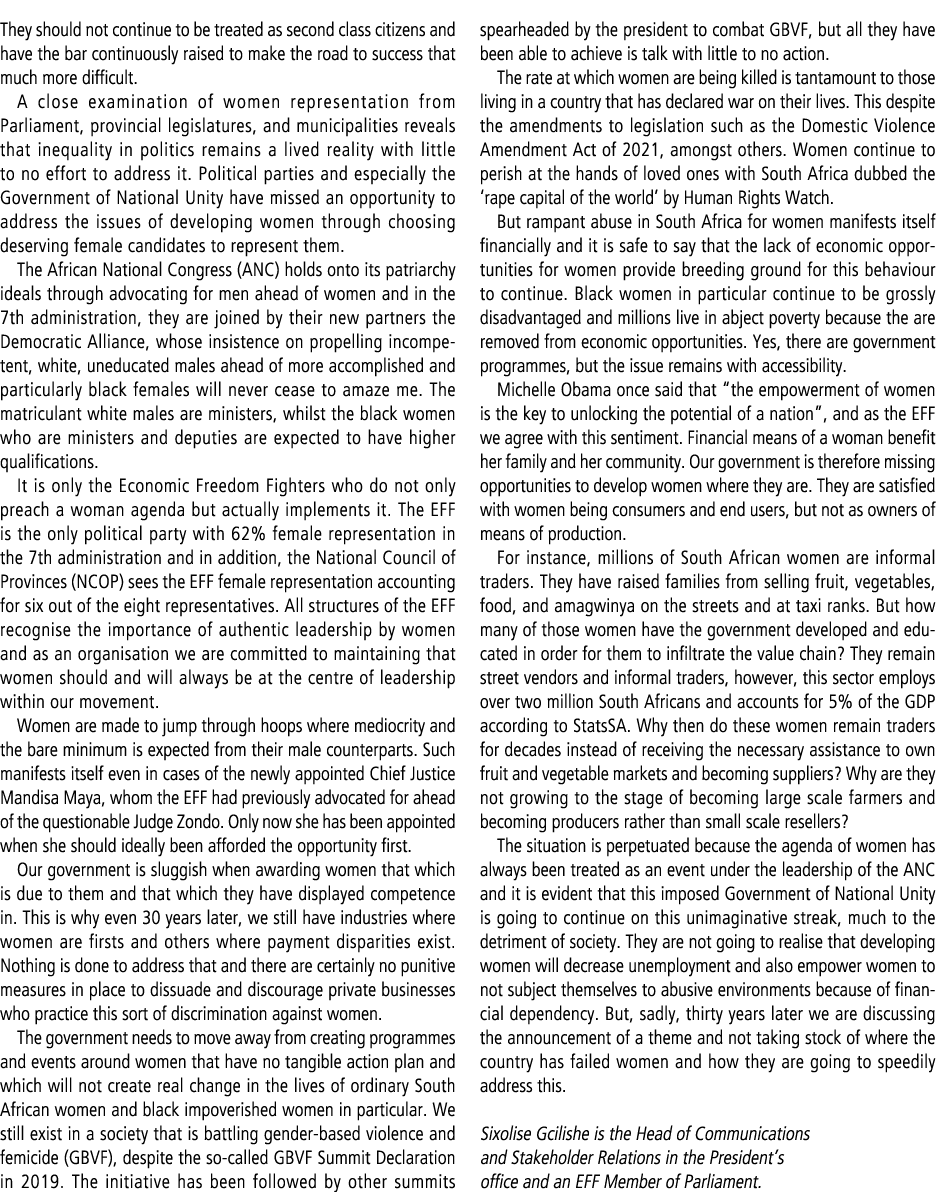 They should not continue to be treated as second class citizens and have the bar continuously raised to make the road...