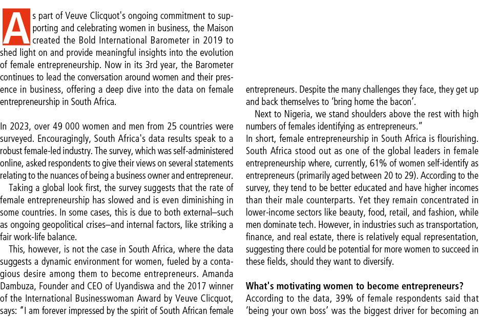 As part of Veuve Clicquot's ongoing commitment to supporting and celebrating women in business, the Maison created th...