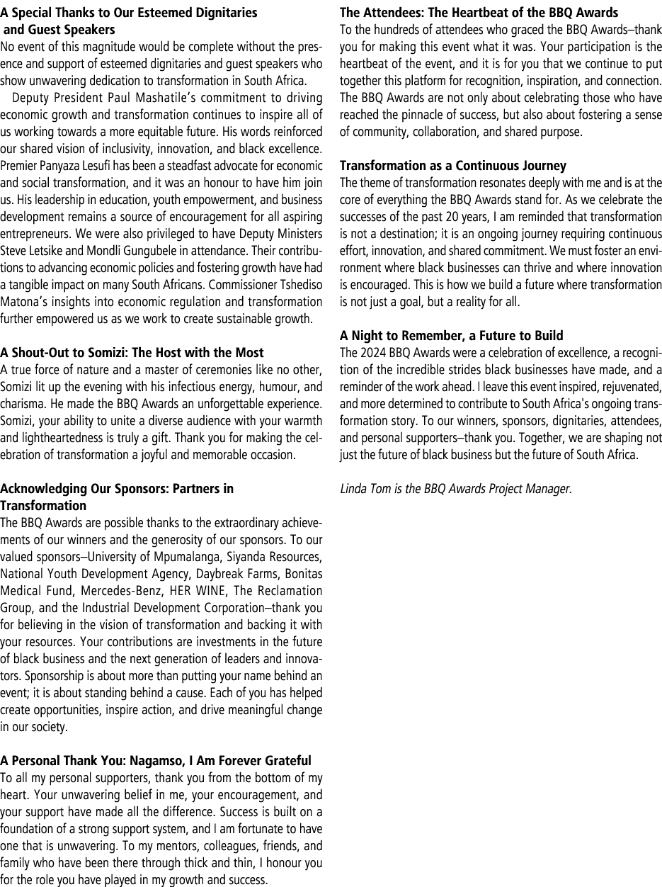 A Special Thanks to Our Esteemed Dignitaries and Guest Speakers No event of this magnitude would be complete without ...
