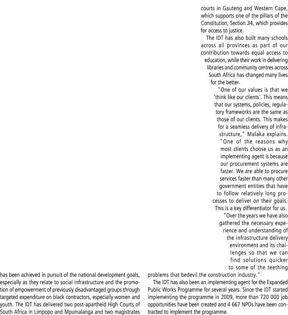 has been achieved in pursuit of the national development goals, especially as they relate to social infrastructure an...