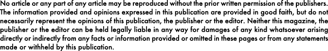 No article or any part of any article may be reproduced without the prior written permission of the publishers. The i...