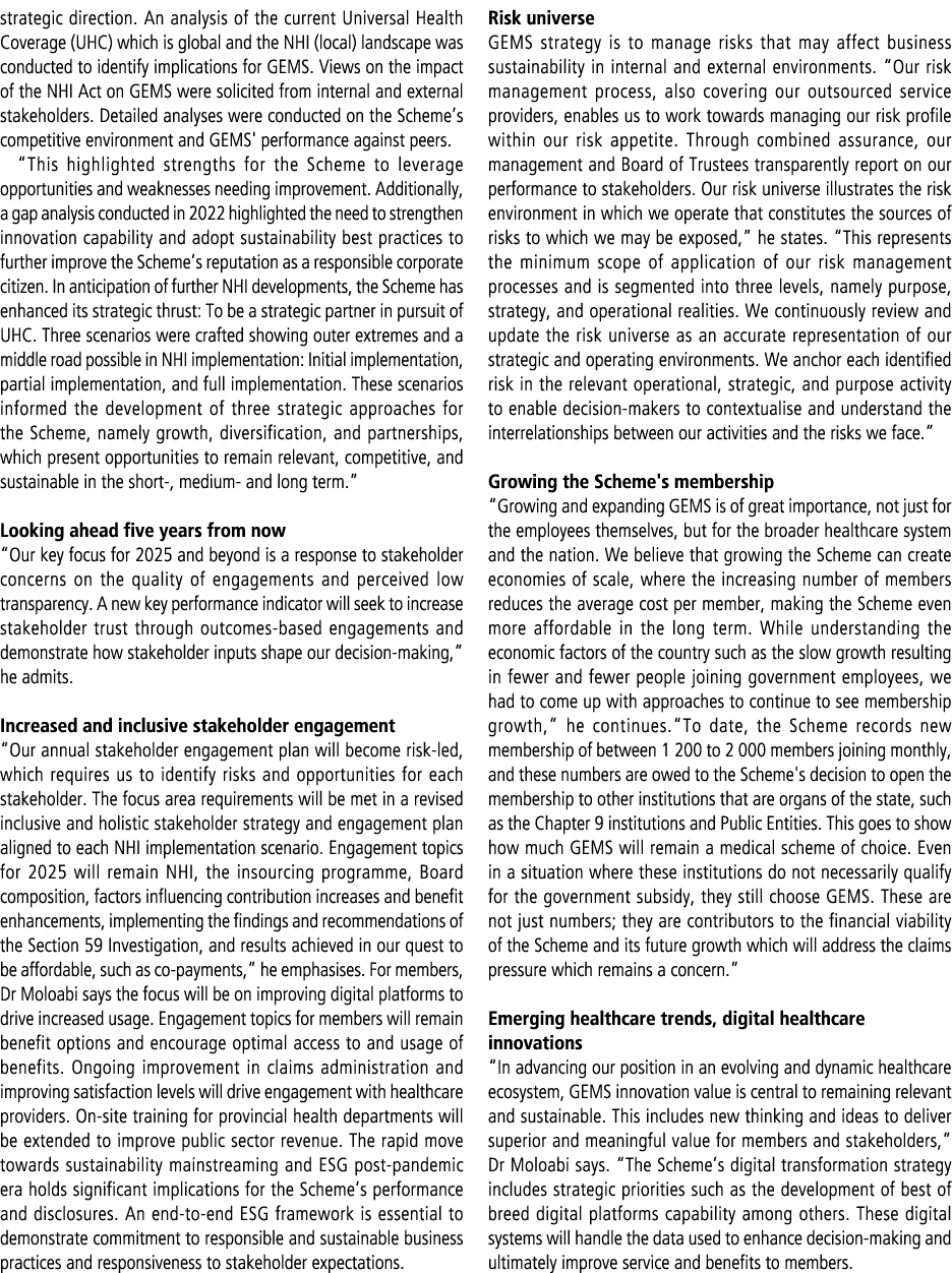 strategic direction. An analysis of the current Universal Health Coverage (UHC) which is global and the NHI (local) l...