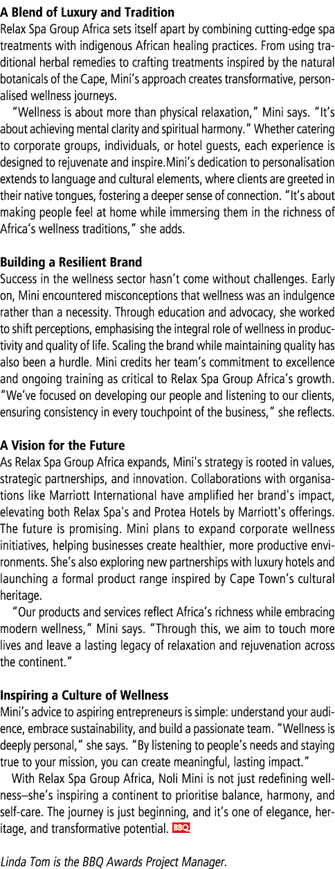 A Blend of Luxury and Tradition Relax Spa Group Africa sets itself apart by combining cutting edge spa treatments wit...