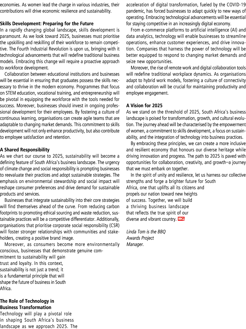 economies. As women lead the charge in various industries, their contributions will drive economic resilience and sus...