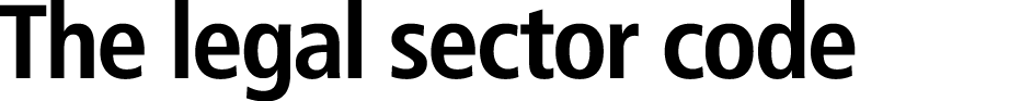 The legal sector code 