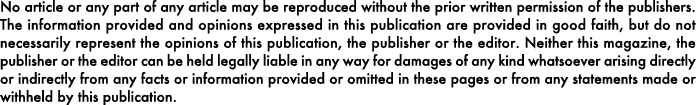 No article or any part of any article may be reproduced without the prior written permission of the publishers. The i...