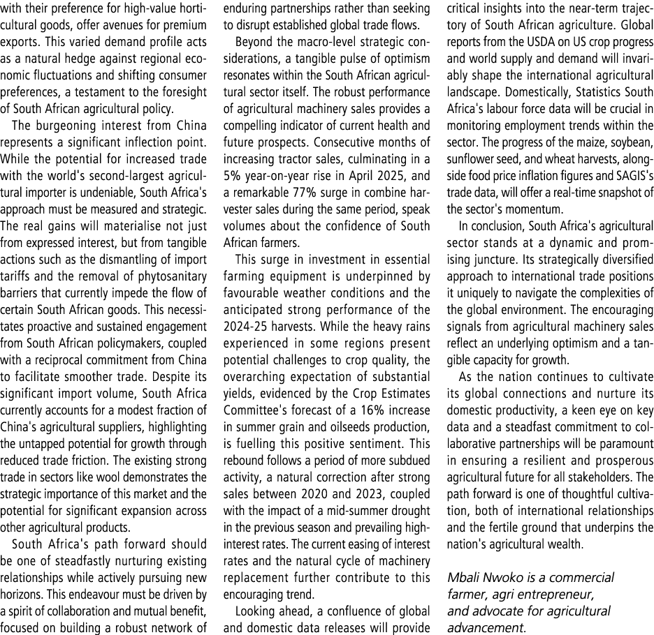 with their preference for high value horticultural goods, offer avenues for premium exports. This varied demand profi...