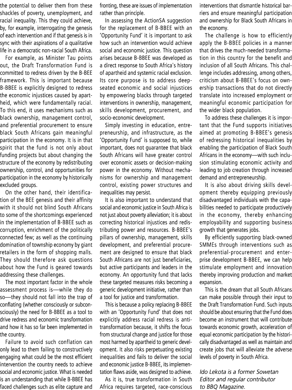 the potential to deliver them from these shackles of poverty, unemployment, and racial inequality. This they could ac...