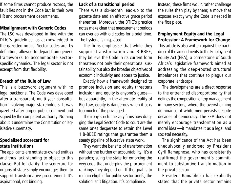 If some firms cannot produce records, the fault lies not in the Code but in their own HR and procurement departments....