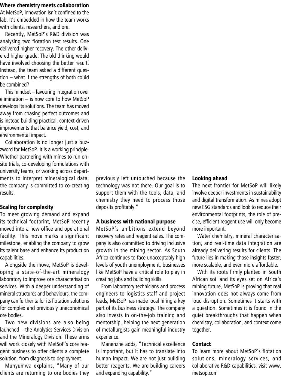 Where chemistry meets collaboration At MetSoP, innovation isn’t confined to the lab. It’s embedded in how the team wo...