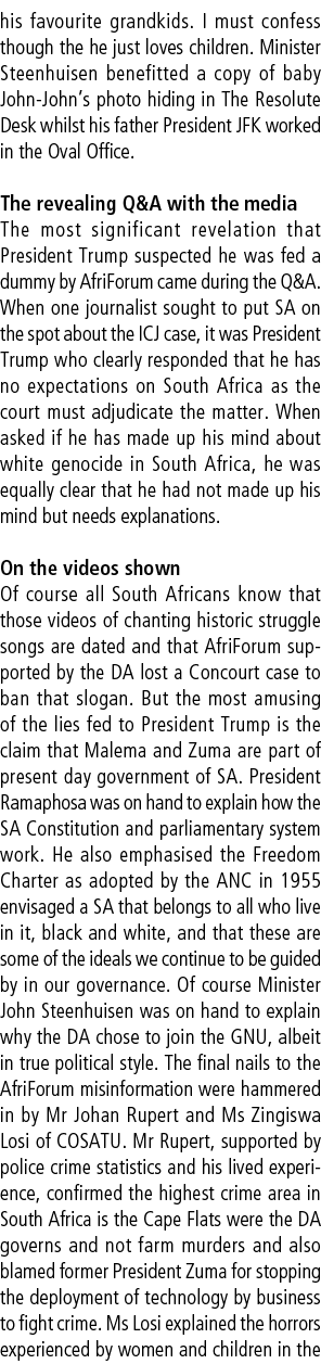 his favourite grandkids. I must confess though the he just loves children. Minister Steenhuisen benefitted a copy of ...