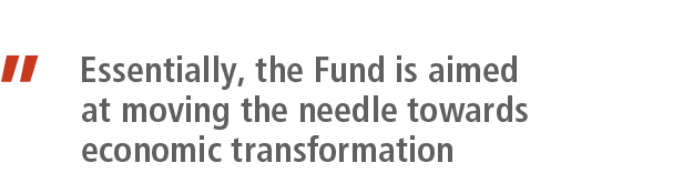 ” Essentially, the Fund is aimed at moving the needle towards economic transformation