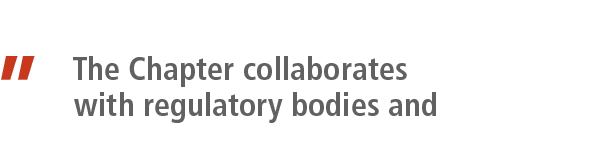 ” The Chapter collaborates with regulatory bodies and 