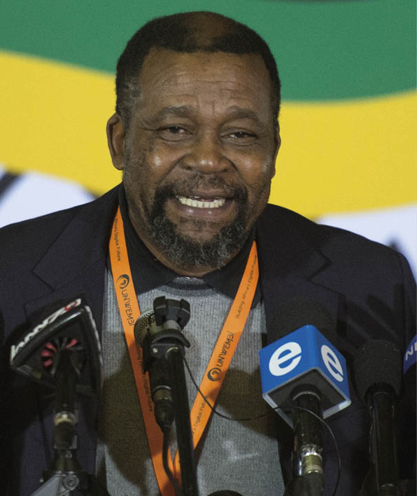 JOHANNESBURG, SOUTH AFRICA JULY 04: (SOUTH AFRICA OUT): Joel Netshitenzhe addresses the media on the side-lines of the African National Congress (ANC) 5th national policy conference at the Nasrec Expo Centre on July 04, 2017 in Johannesburg, South Africa. The conference is a gathering of about 3500 delegates from branches across the country to discuss the partys policies going into the elective conference in December, where changes and new policies will be ratified.(Photo by Deaan Vivier/Foto24/Gallo Images/Getty Images)