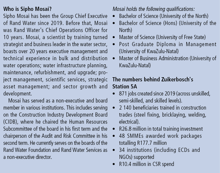 Who is Sipho Mosai? Sipho Mosai has been the Group Chief Executive of Rand Water since 2019. Before that, Mosai was R...