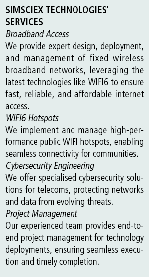Simsciex Technologies' Services Broadband Access We provide expert design, deployment, and management of fixed wirele...
