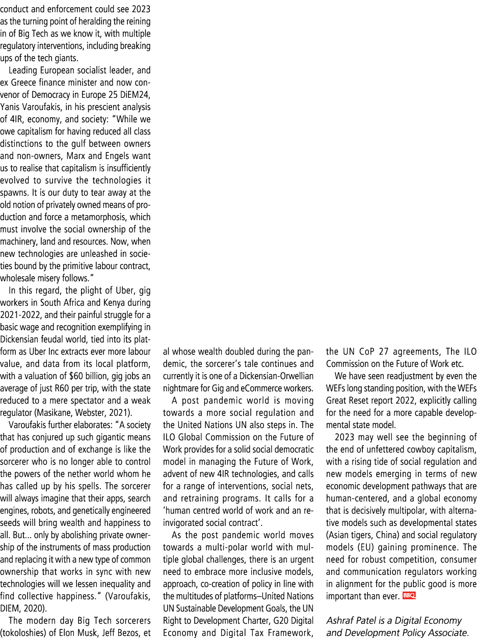 conduct and enforcement could see 2023 as the turning point of heralding the reining in of Big Tech as we know it, wi...