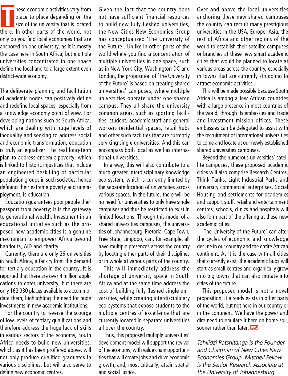 These economic activities vary from place to place depending on the size of the university that is located there. In ...