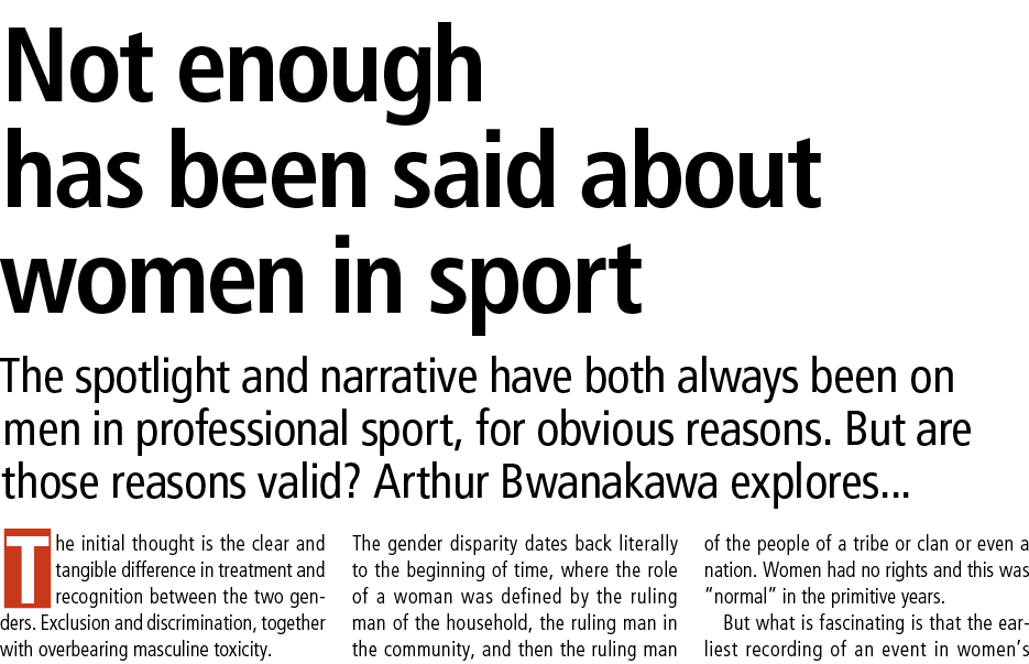 Not enough has been said about women in sport The spotlight and narrative have both always been on men in professiona...