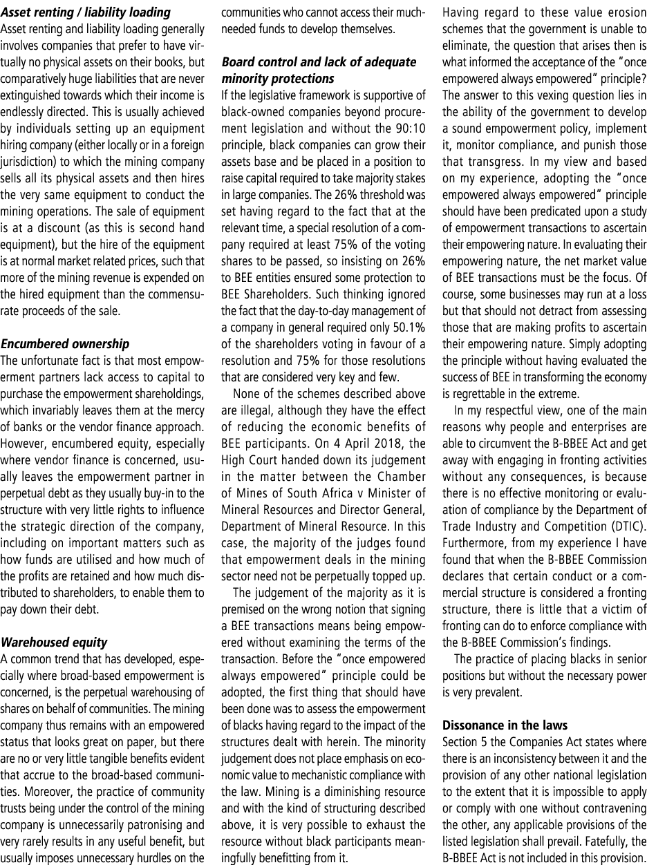 Asset renting / liability loading Asset renting and liability loading generally involves companies that prefer to hav...