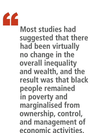 “   Most studies had suggested that there had been virtually no change in the overall inequality and wealth, and ...