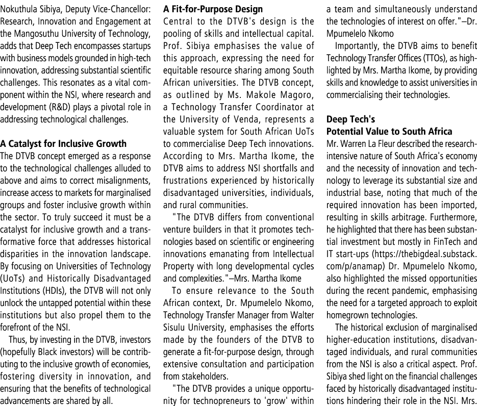 Nokuthula Sibiya, Deputy Vice-Chancellor: Research, Innovation and Engagement at the Mangosuthu University of Technol...