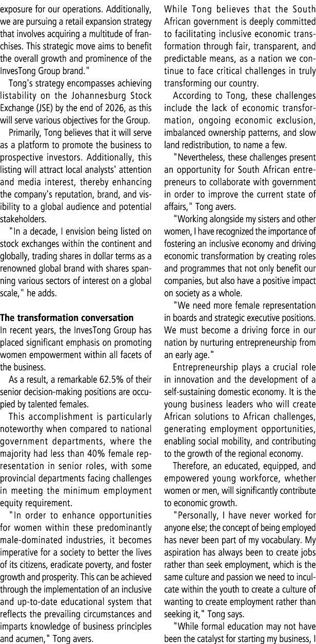 exposure for our operations. Additionally, we are pursuing a retail expansion strategy that involves acquiring a mult...