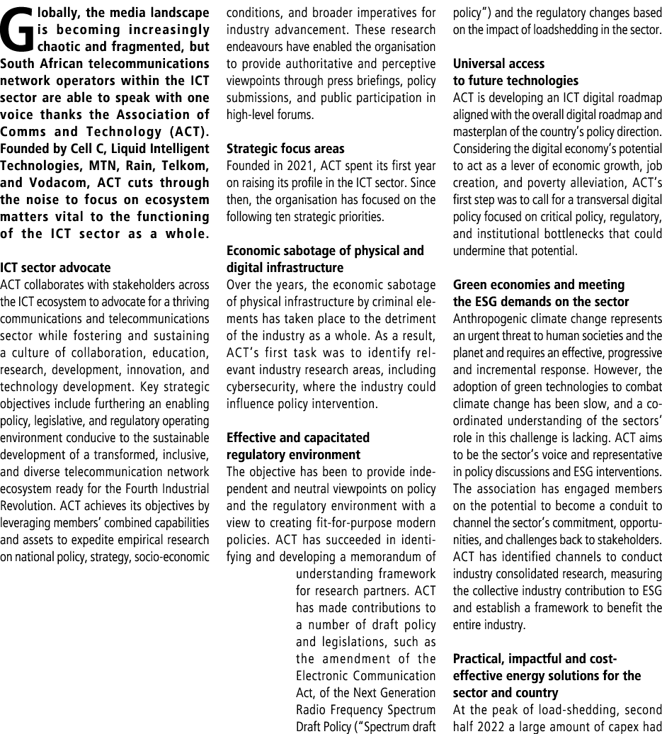 Globally, the media landscape is becoming increasingly chaotic and fragmented, but South African telecommunications n...