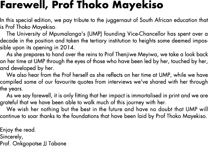 Farewell, Prof Thoko Mayekiso In this special edition, we pay tribute to the juggernaut of South African education th...