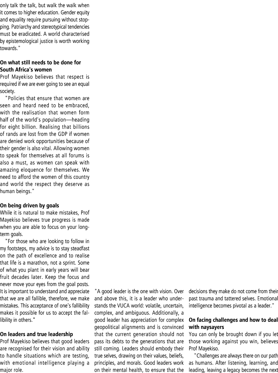 only talk the talk, but walk the walk when it comes to higher education. Gender equity and equality require pursuing ...