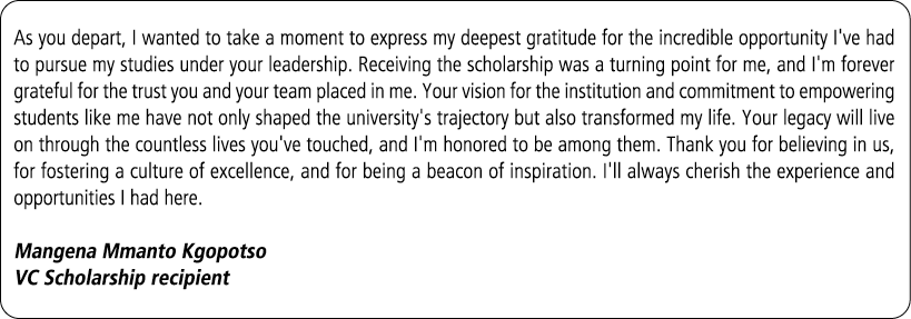 As you depart, I wanted to take a moment to express my deepest gratitude for the incredible opportunity I've had to p...