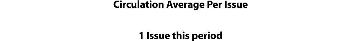 Circulation Average Per Issue 1 Issue this period
